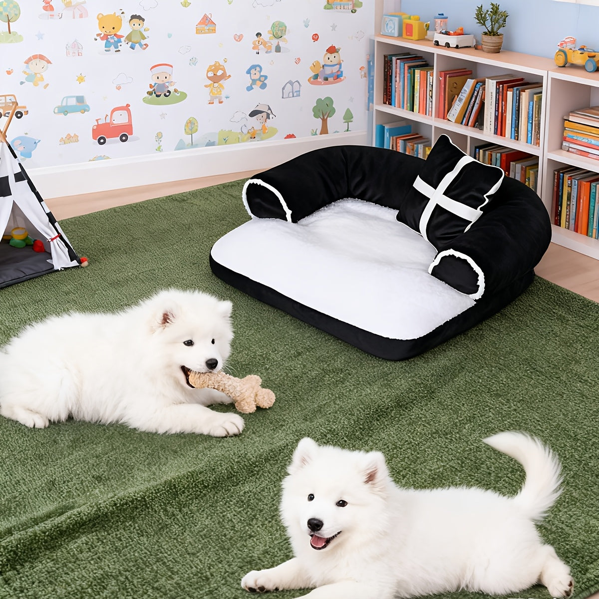 Pet Sofa Bed – All-Season Dog Couch with Removable Washable Cushion