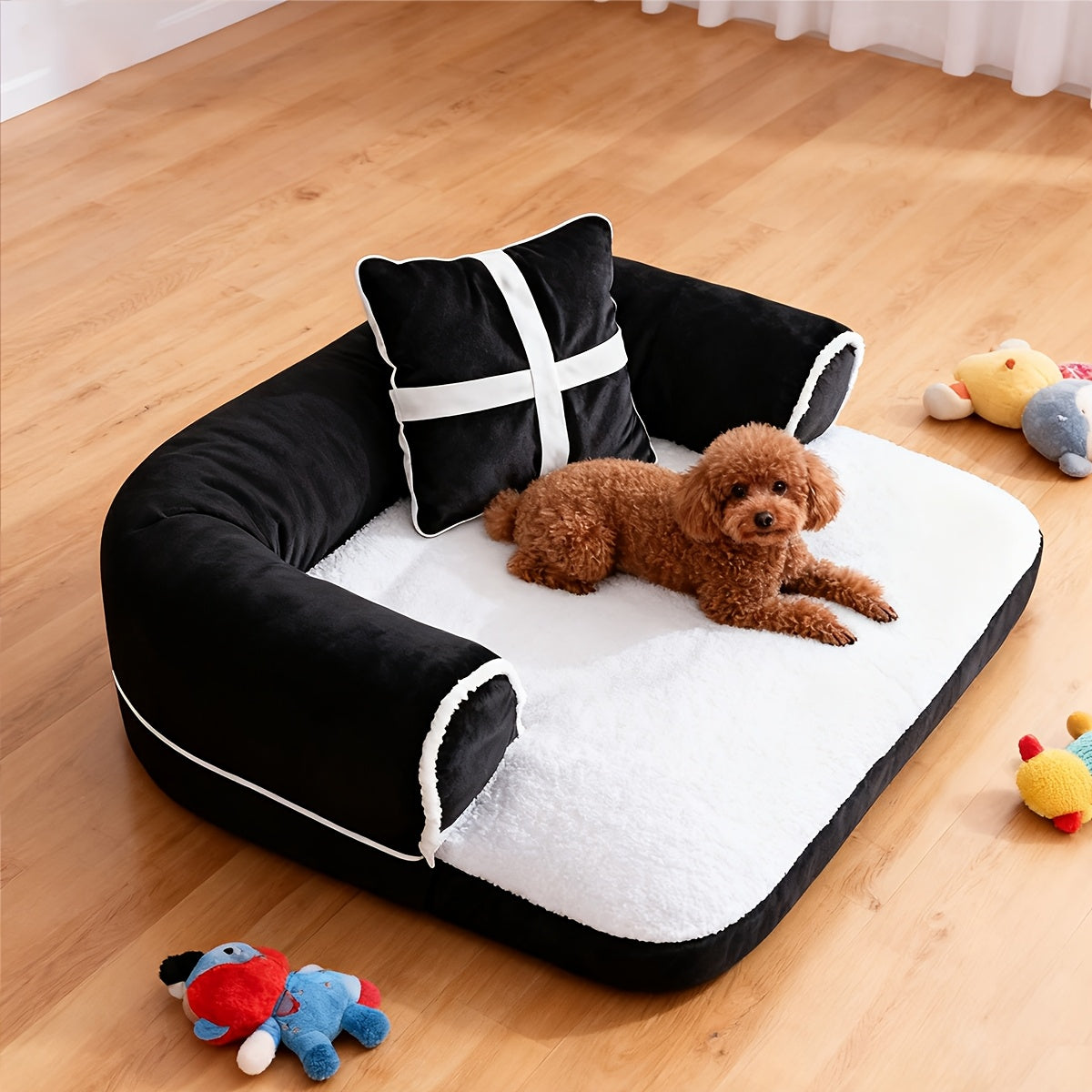 Pet Sofa Bed – All-Season Dog Couch with Removable Washable Cushion