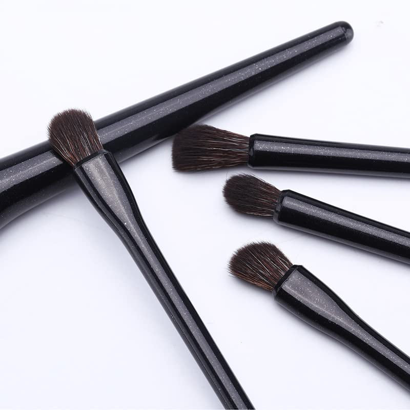 PTEXTU 14PCS Black Makeup Brushes Set Professional Foundation Powder Eyeshadow Beauty Cosmetic Soft Make up Brush Tools Kits