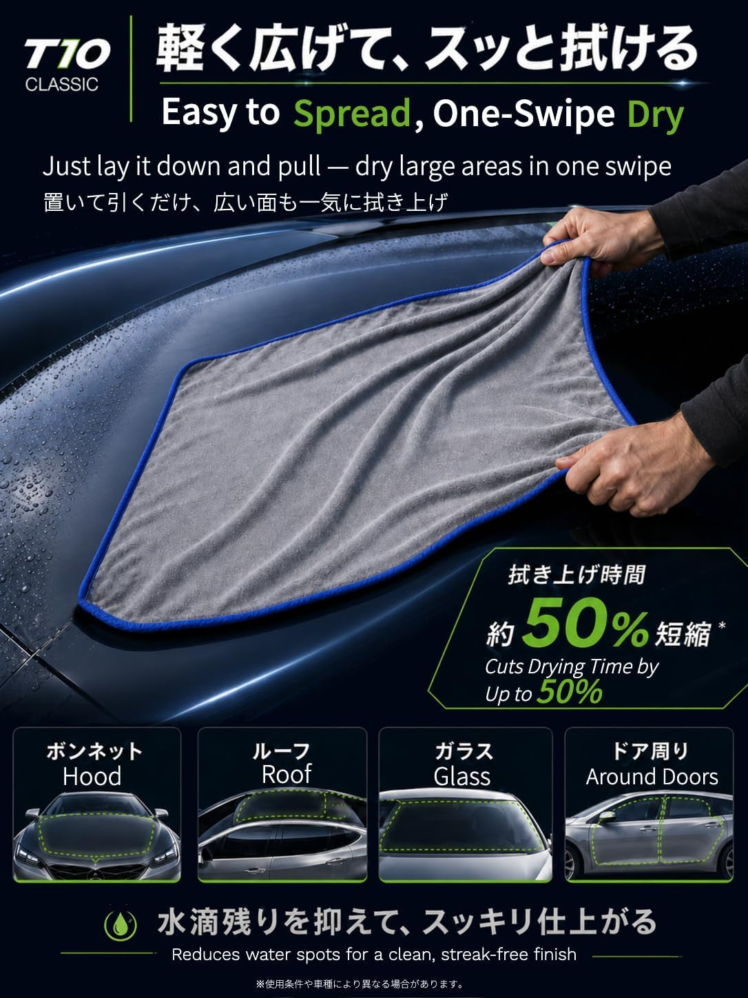Microfiber Car Drying Towel Super Absorbent Twist Pile Car Towels Rapid Drying Large Cleaning Lint-Free Detailing Cloth Gray 20 X 24 Inches Pack of 2