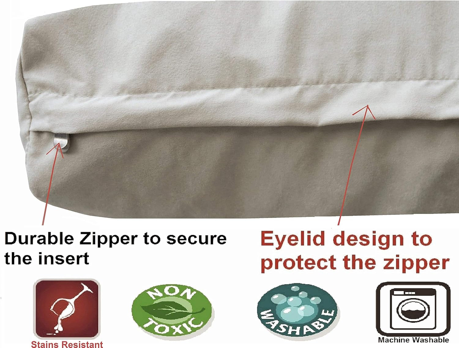 Orthopedic Small Medium Cool Memory Foam Pet Dog Bed, Waterproof Liner with Khaki Microsuede Cover and Extra External Case 35X20X4 Inch