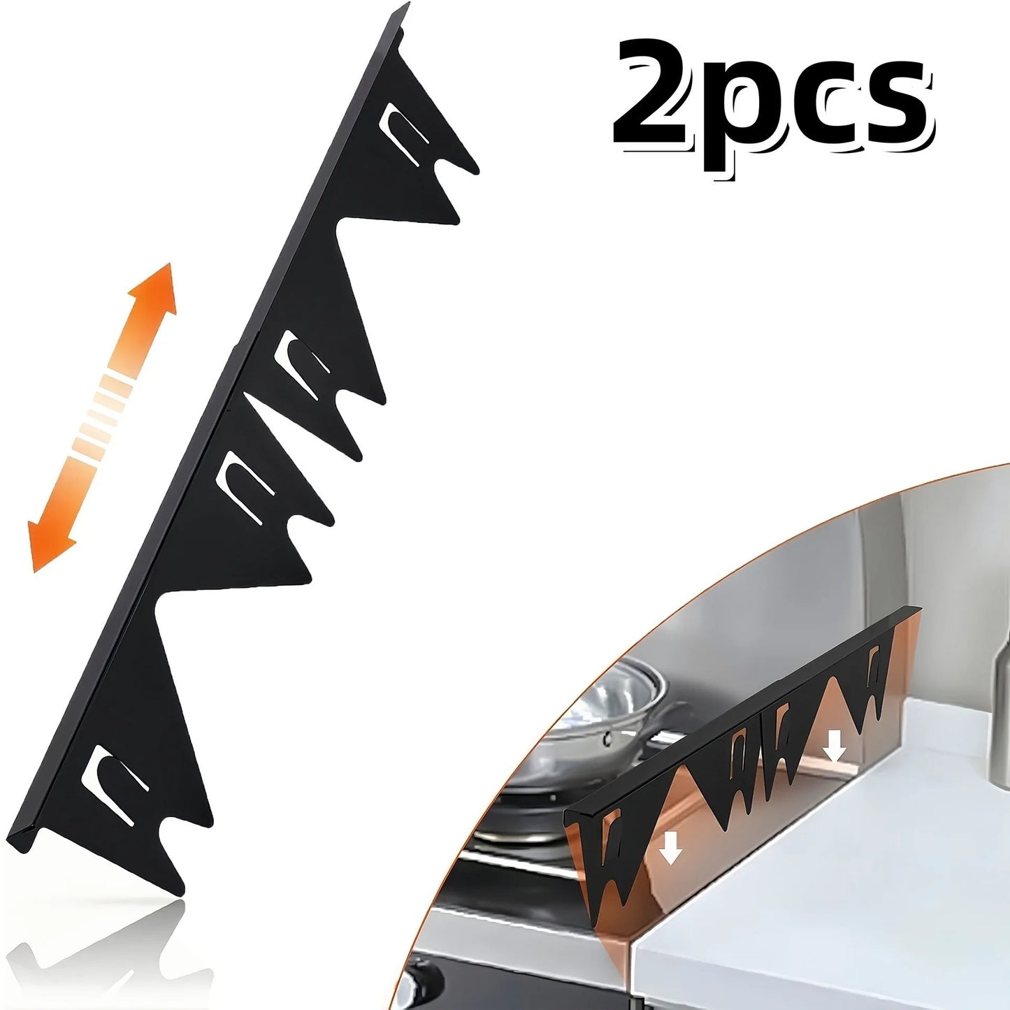 Stainless Steel Stove Gap Cover 2 Pairs Adjustable Inch Multi Kitchen Gap Filler Counter Cover Easy Clean Silver Home
