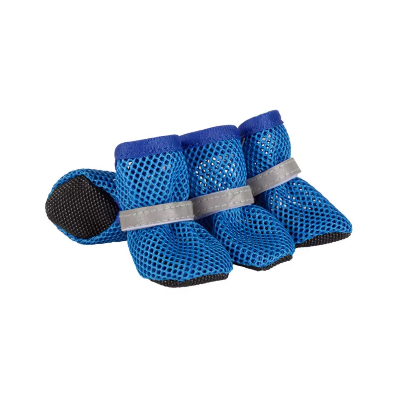 4Pc, Dog Shoes Non-Slip Breathable Wear-Resistant Dog Boots Suitable for Small Medium Sized Pets Puppy Protective Footwear.
