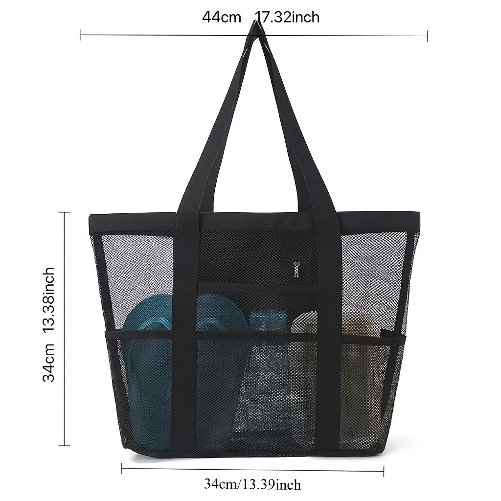 1pc Portable Mesh Shower Rack – Essential Quick-Dry Hanging Storage Bag for University Dorms, Bathrooms, Gyms, Camping, Travel, Cruises, Beaches – Shower Handbag Washbag Basket