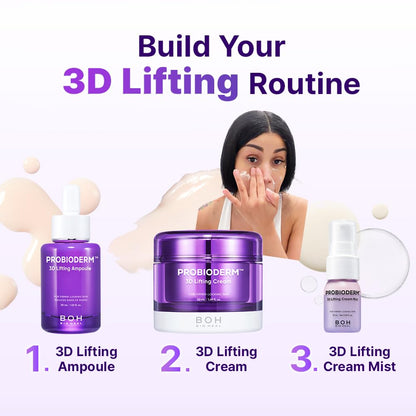 [Cardi B'S Pick] Probioderm 3D Lifting Skincare Set | Korean Night Cream, Serum & Hydrating Face Mist for Lifting & Firming | Perfect Anti-Aging Routine for Dry, Dull, Saggy Skin