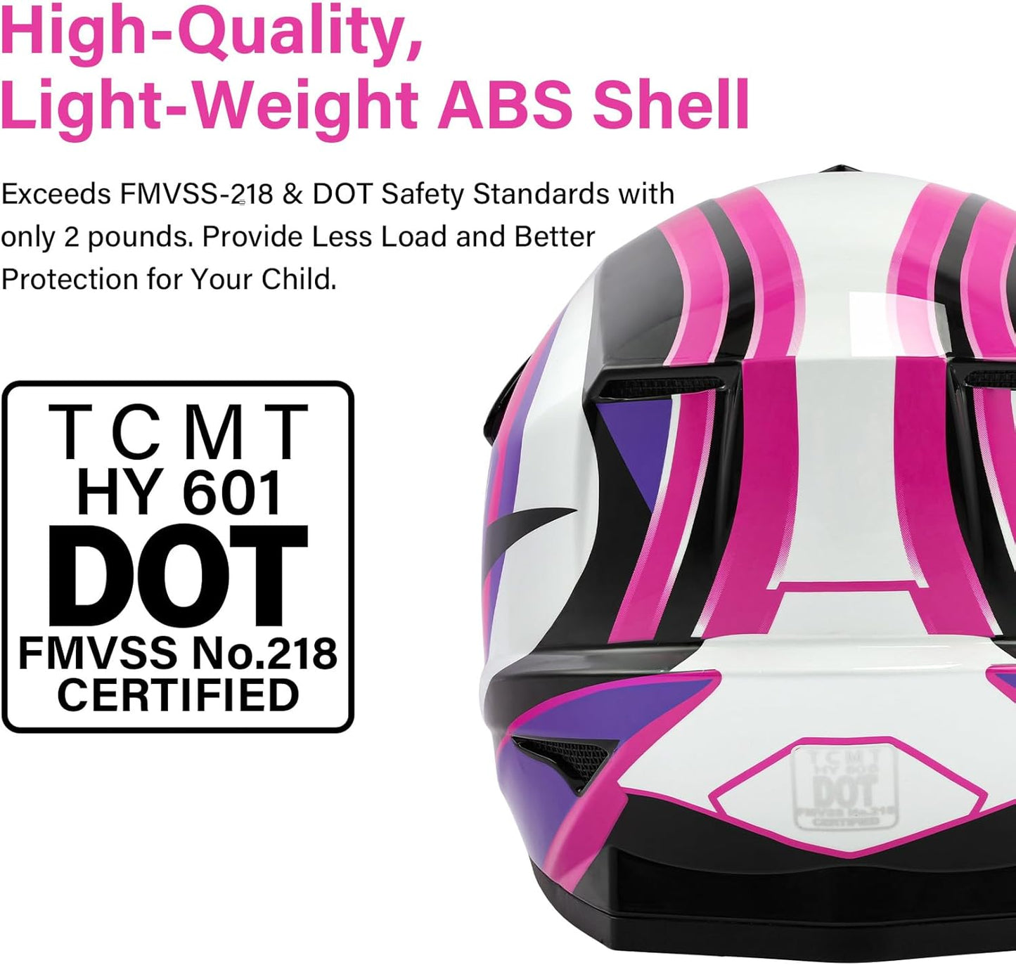 Dot Youth & Kids Motocross Offroad Street Helmet Full Face Motorcycle Youth ATV Helmet Dirt Bike Motocross ATV Helmet+Gloves+Goggles Rose Red-S