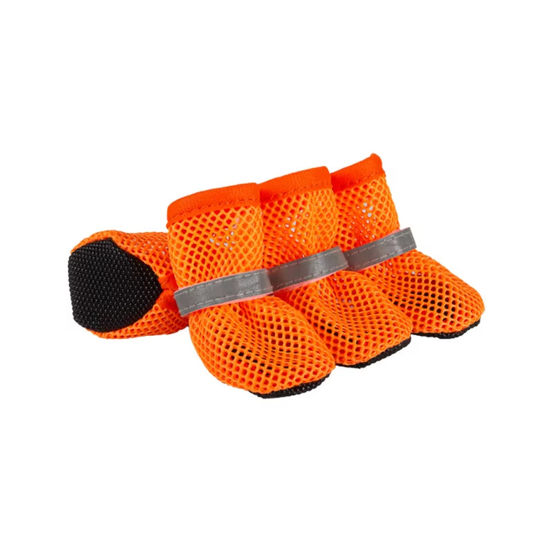 4Pc, Dog Shoes Non-Slip Breathable Wear-Resistant Dog Boots Suitable for Small Medium Sized Pets Puppy Protective Footwear.
