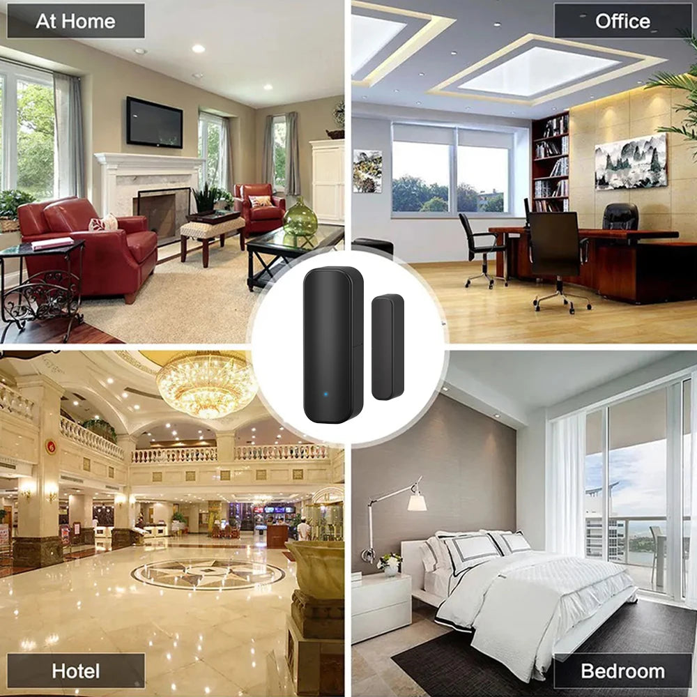 Wifi or Zigbee Door Window Sensor Smart Home Wireless Door Open Close Detectors APP Remote Alarm Work with Alexa Google Home