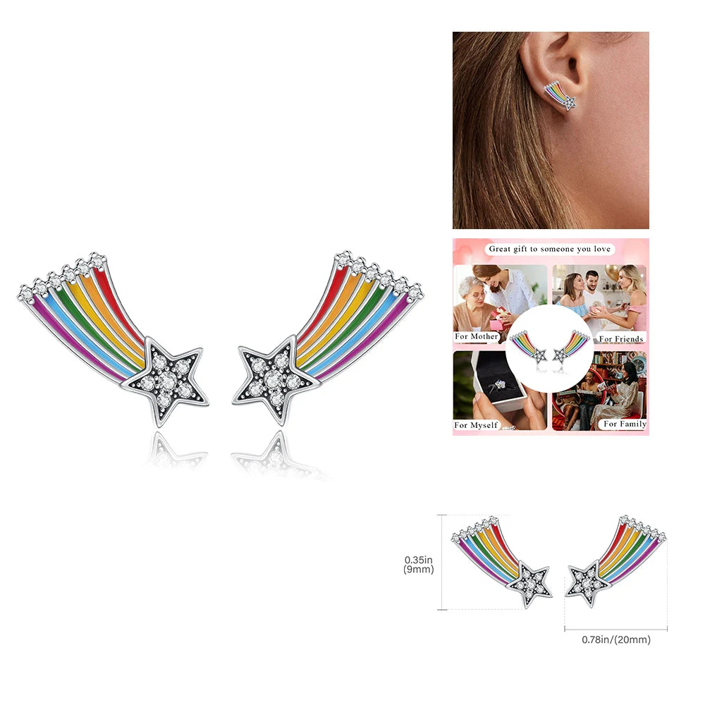 2025 Hot 925 Sterling Silver Rainbow Pride Month Charm Pendant Heart Bead Unlimited Fit Original Bracelet for Women Jewelry Gift