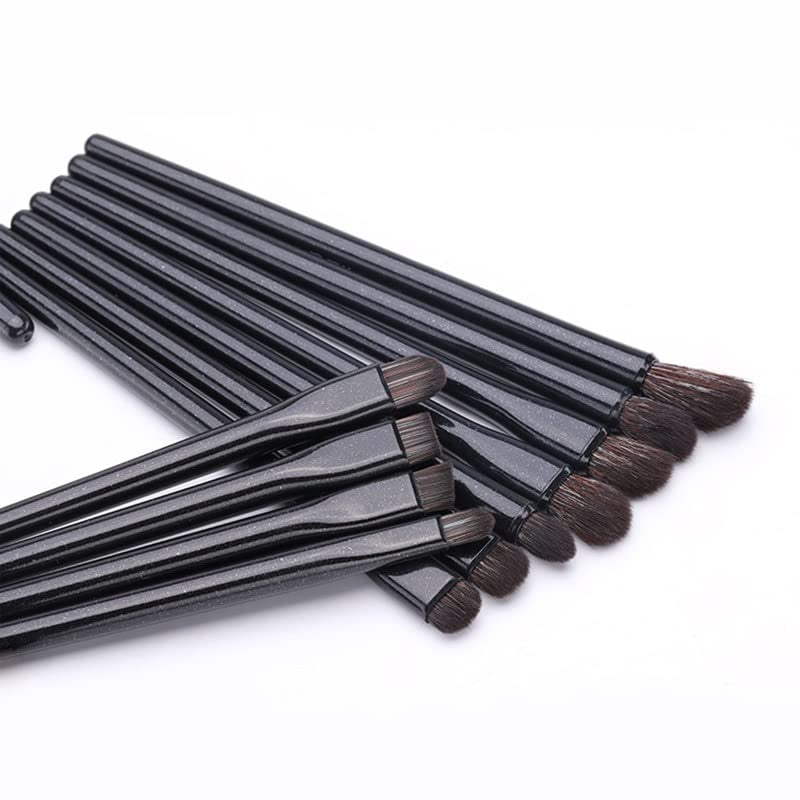 PTEXTU 14PCS Black Makeup Brushes Set Professional Foundation Powder Eyeshadow Beauty Cosmetic Soft Make up Brush Tools Kits