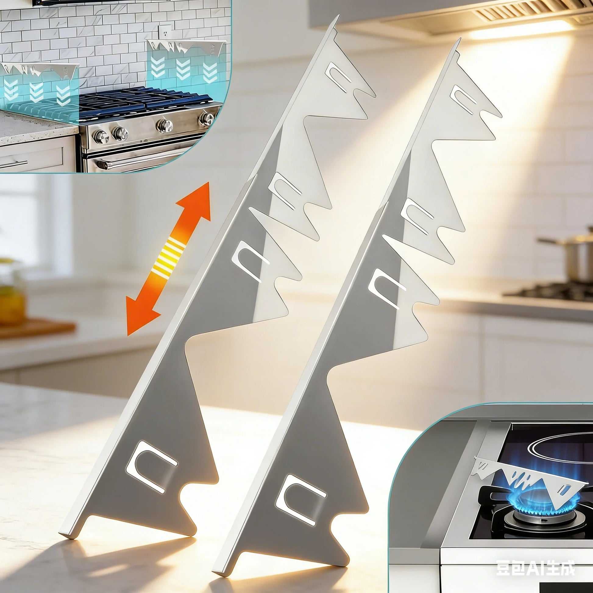 Stainless Steel Stove Gap Cover 2 Pairs Adjustable Inch Multi Kitchen Gap Filler Counter Cover Easy Clean Silver Home