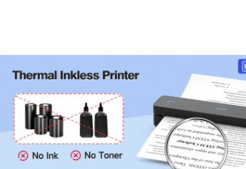 HPRT Portable Wireless Thermal Printer, Ideal for Travel And Home Use, Includes Carrying Case And 200 Sheets of Thermal Paper, Supports 8.5X11-Inch US Letter Size, Compatible with Smartphones And Laptops