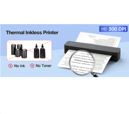 HPRT Portable Wireless Thermal Printer, Ideal for Travel And Home Use, Includes Carrying Case And 200 Sheets of Thermal Paper, Supports 8.5X11-Inch US Letter Size, Compatible with Smartphones And Laptops