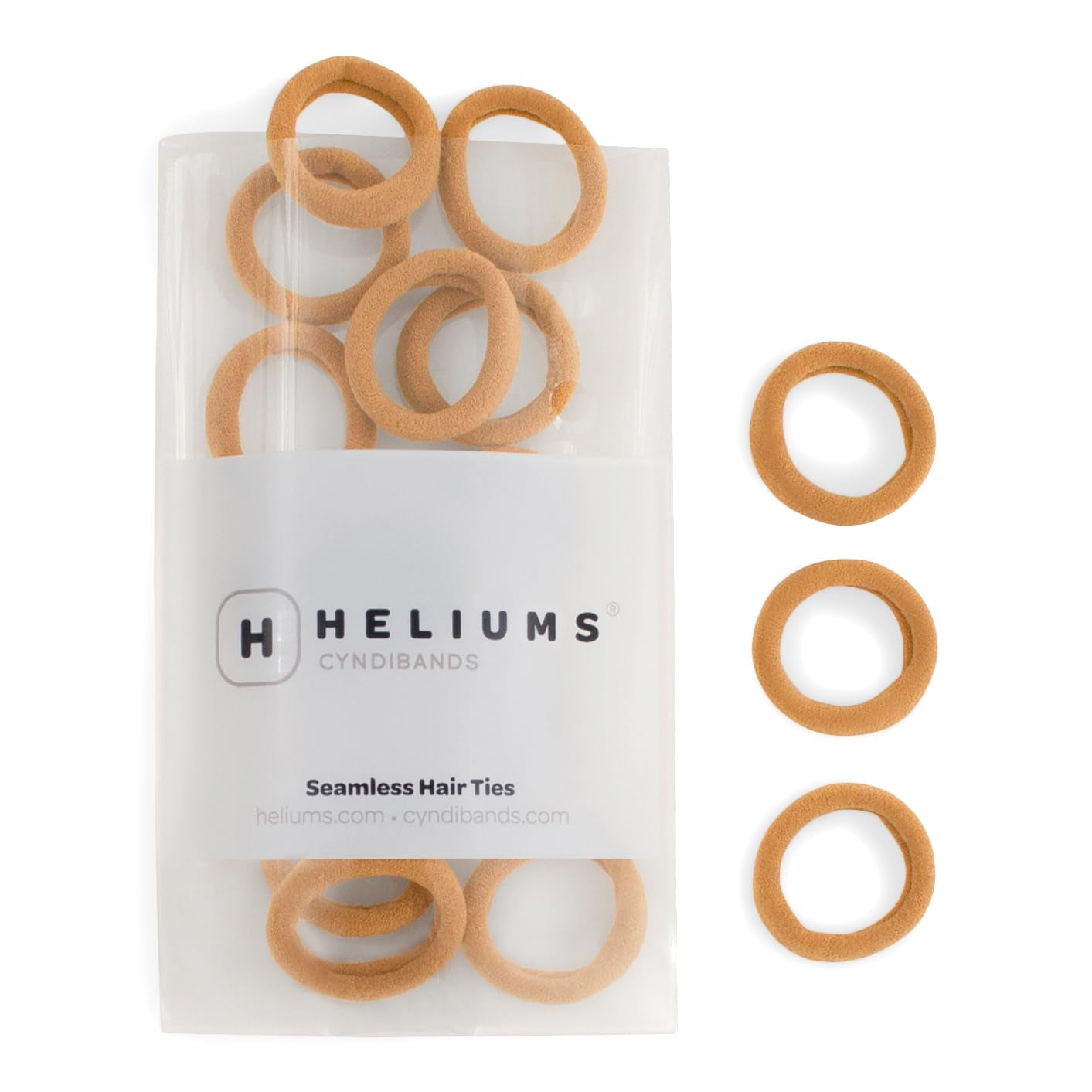 Small Hair Ties - Gold - 1 Inch Seamless No-Damage Ponytail Holders for Kids, Braids and Thin Hair - 20 Count