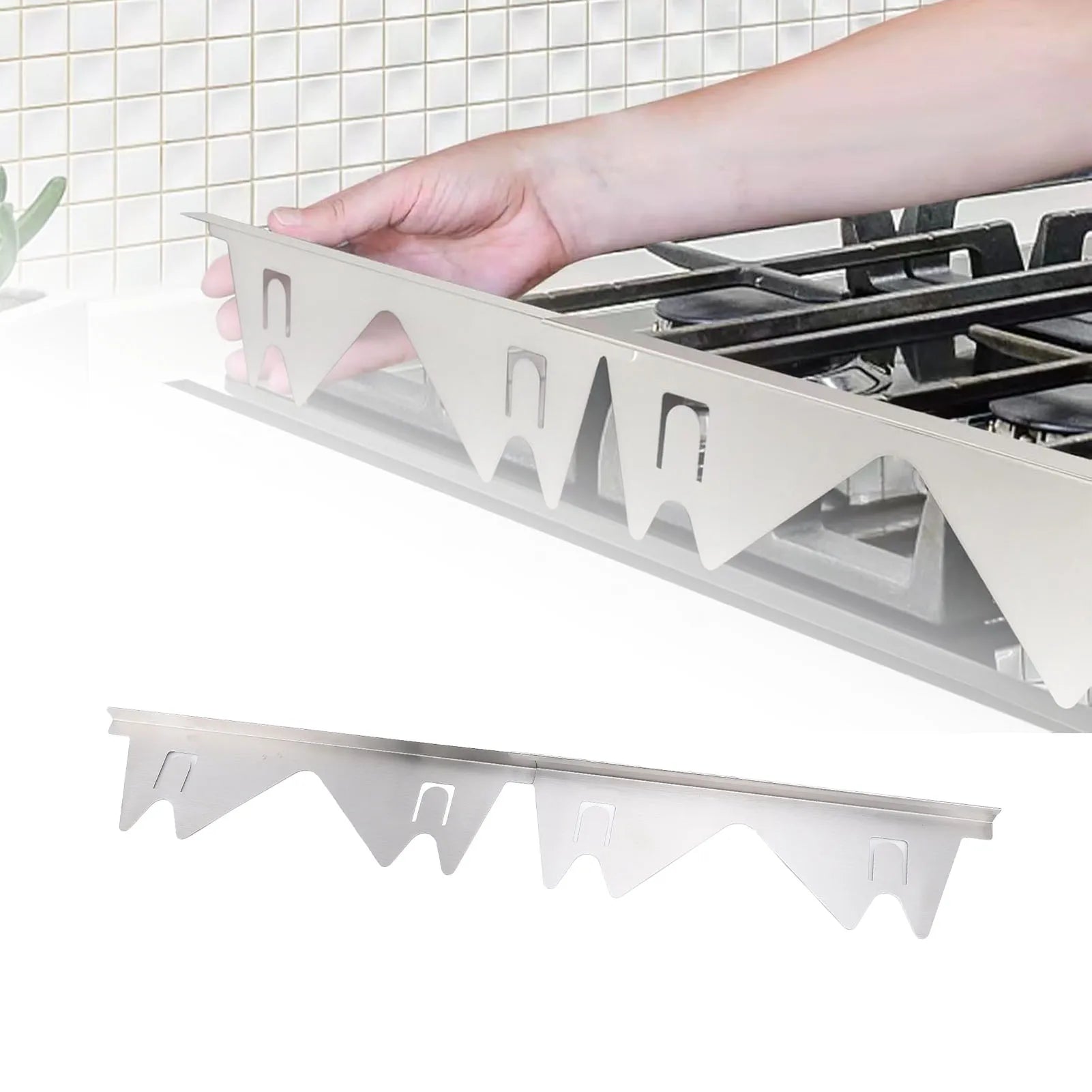 Stainless Steel Stove Gap Cover 2 Pairs Adjustable Inch Multi Kitchen Gap Filler Counter Cover Easy Clean Silver Home