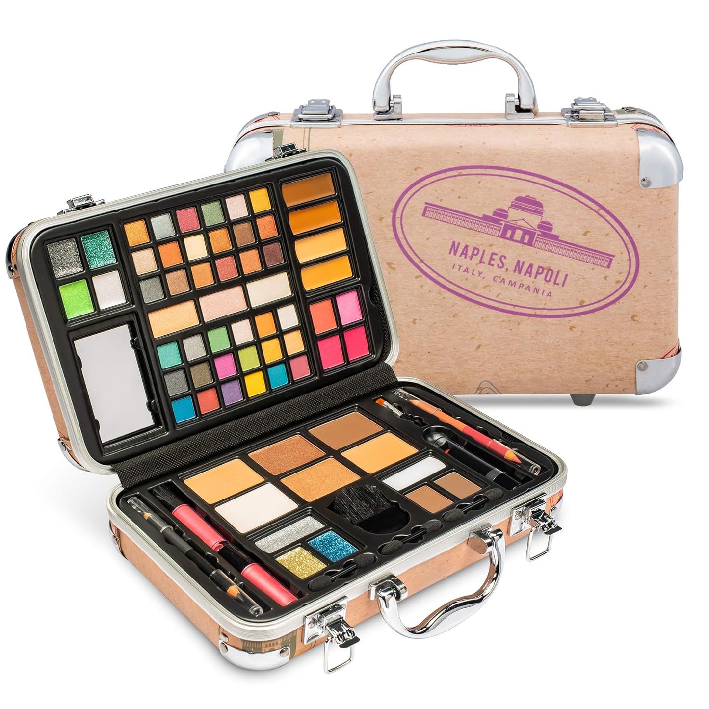 Makeup Kit Gift Set - 41 Eye Shadows, 7 Body Glitters, 1 Lip Liner Pencil, 1 Lipsticks, 4 Blushs, Eye Liner Pencil, 5 Concealers, 2 Lip Gloss, 5 Bronzers, Mirror