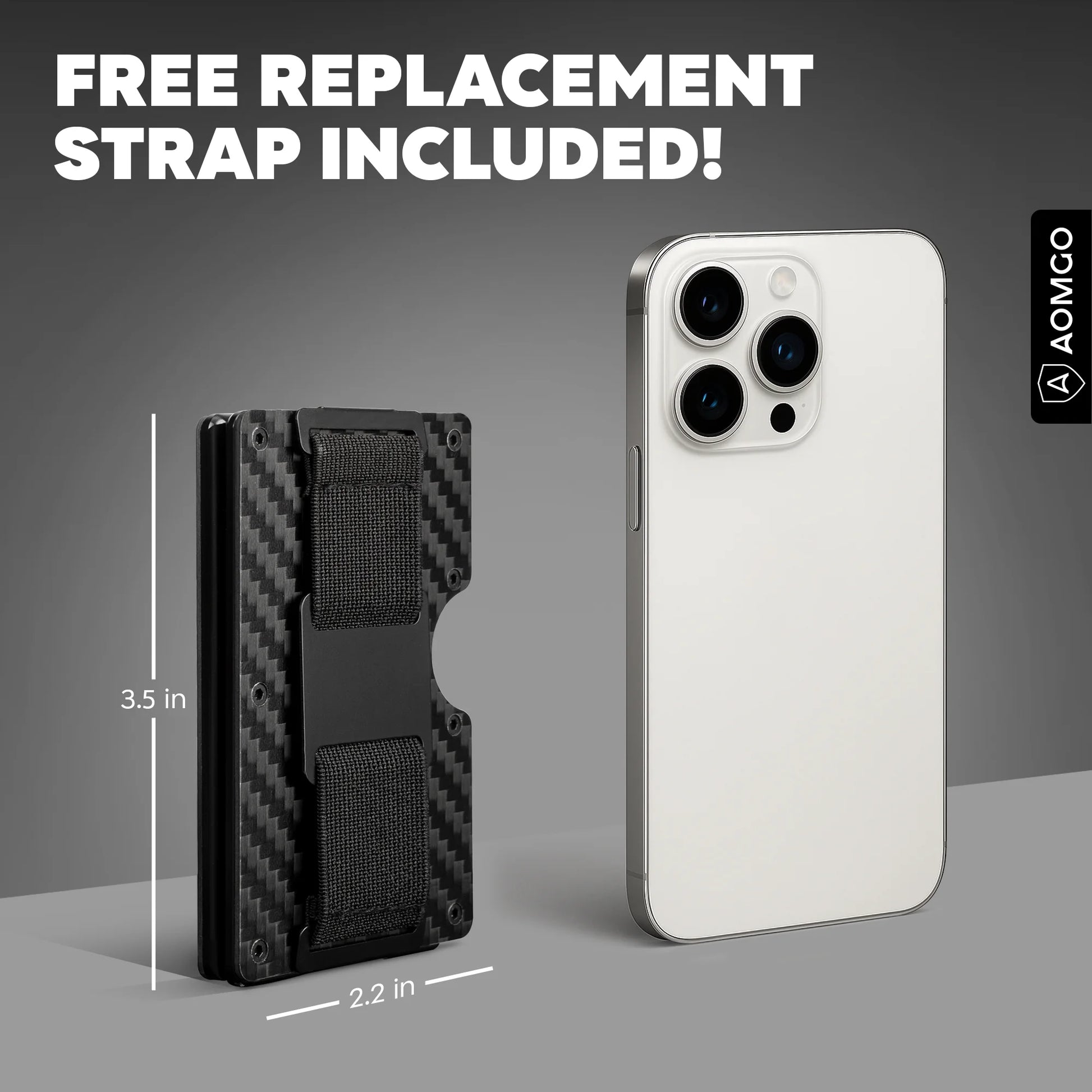 Slim Wallet for Men - RFID Blocking Carbon Fiber Money Clip & Cash Strap - Minimalist Front Pocket Wallet Credit Card Holder for Him - 14 Cards