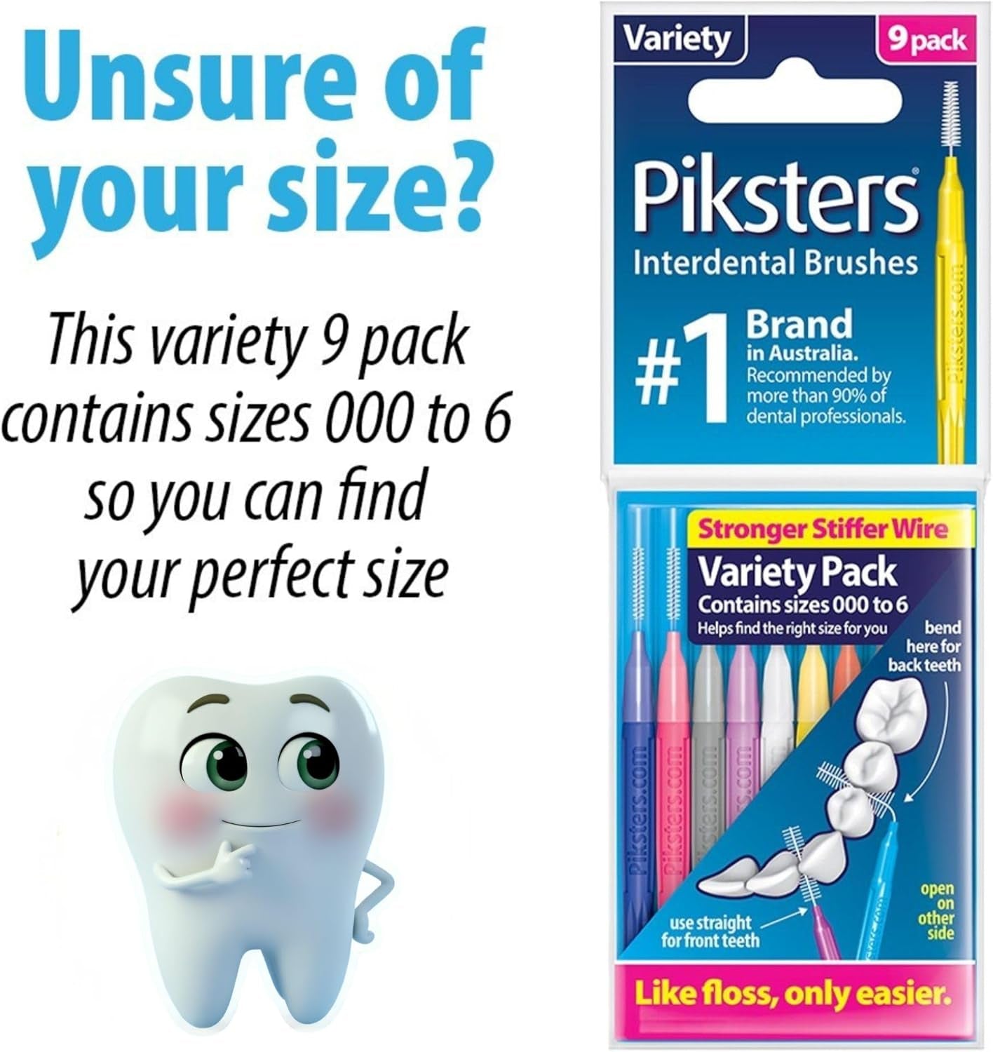 Interdental Brushes, 40 Pk, Size 00, Interdental Tooth Brush for Extremely Tight Gaps, Gum Soft Bristles for Plaque Removal, Safe for Braces