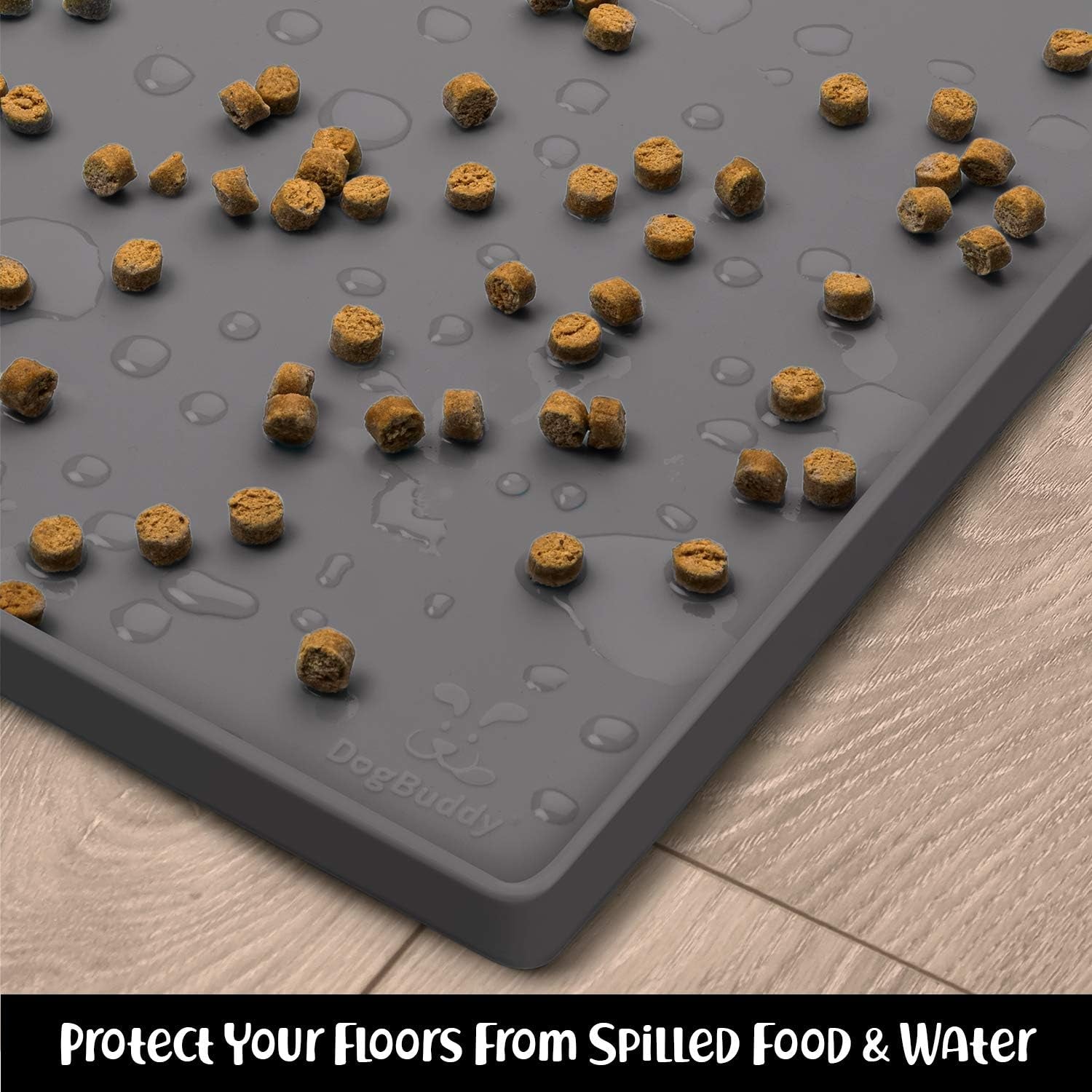 Dog Food Mat, Waterproof Dog Bowl Mat, Nonslip Pet Feeding Mats for Floors, Puppy Supplies