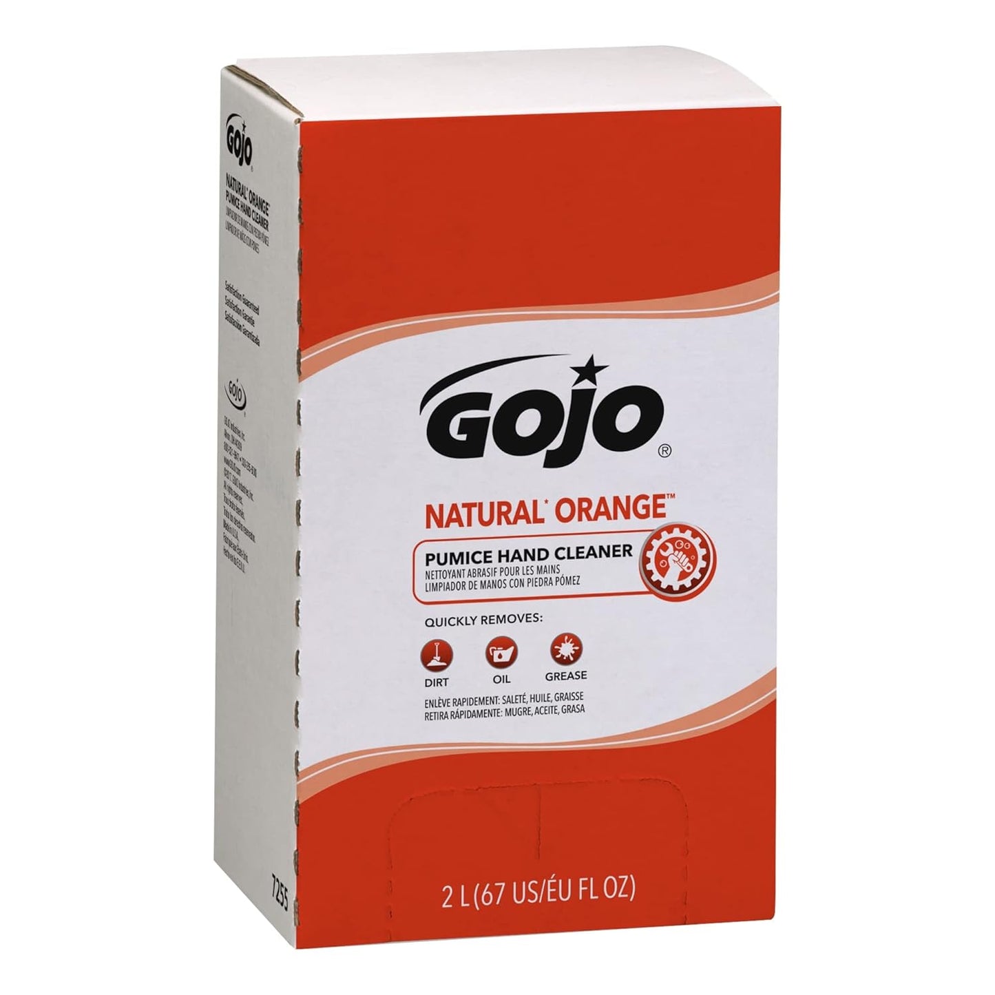 Natural Orange Pumice Hand Cleaner, 2000 Ml, Quick Acting Lotion, Refill PRO TDX Dispenser, Pack of 4
